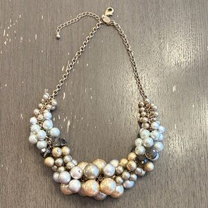 Lia Sophia Elegant Gold and Silver Beaded Necklace